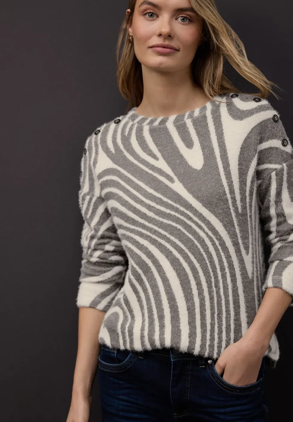 Softes Strick-Look Shirt