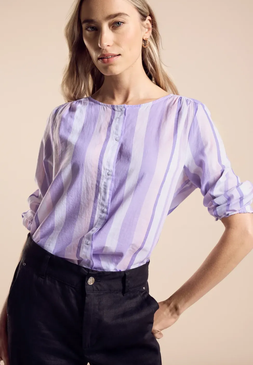 Sommer Bluse mit Streifen