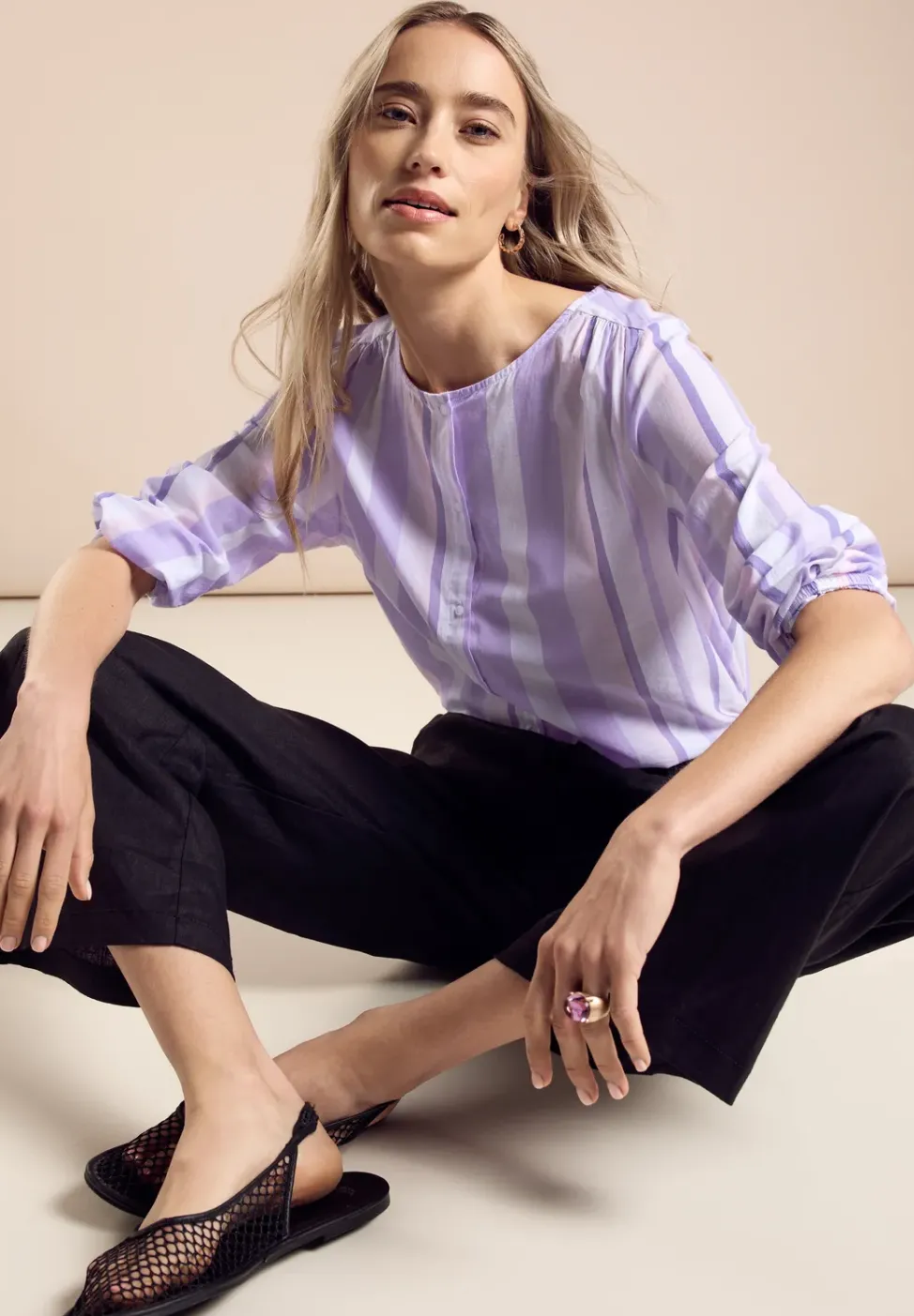 Sommer Bluse mit Streifen