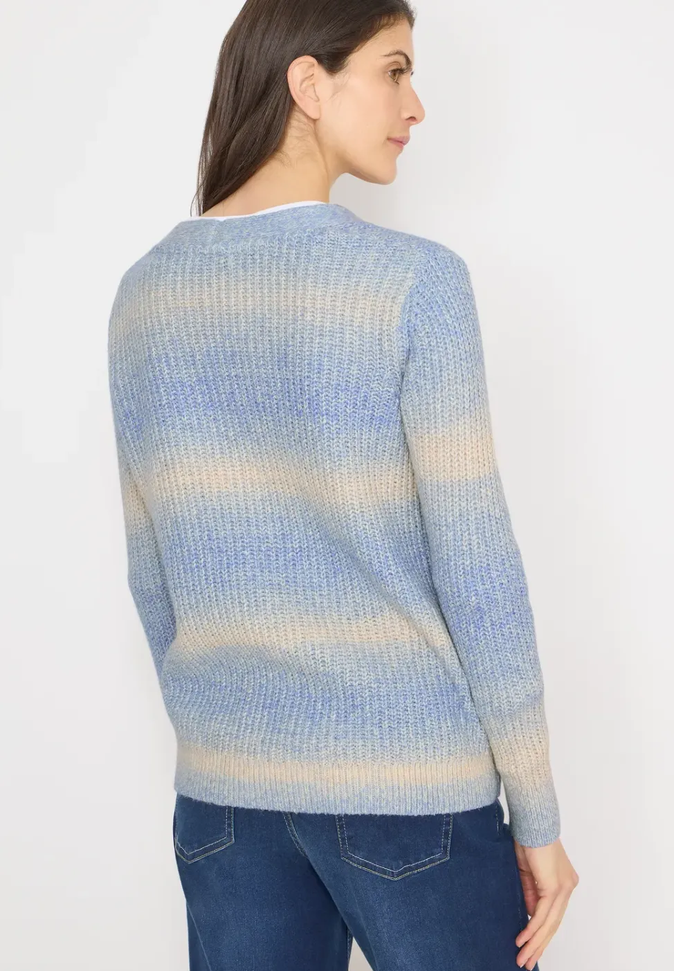 Space Dye V-Neck Cardigan