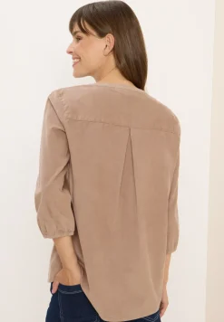Split Neck Cordbluse