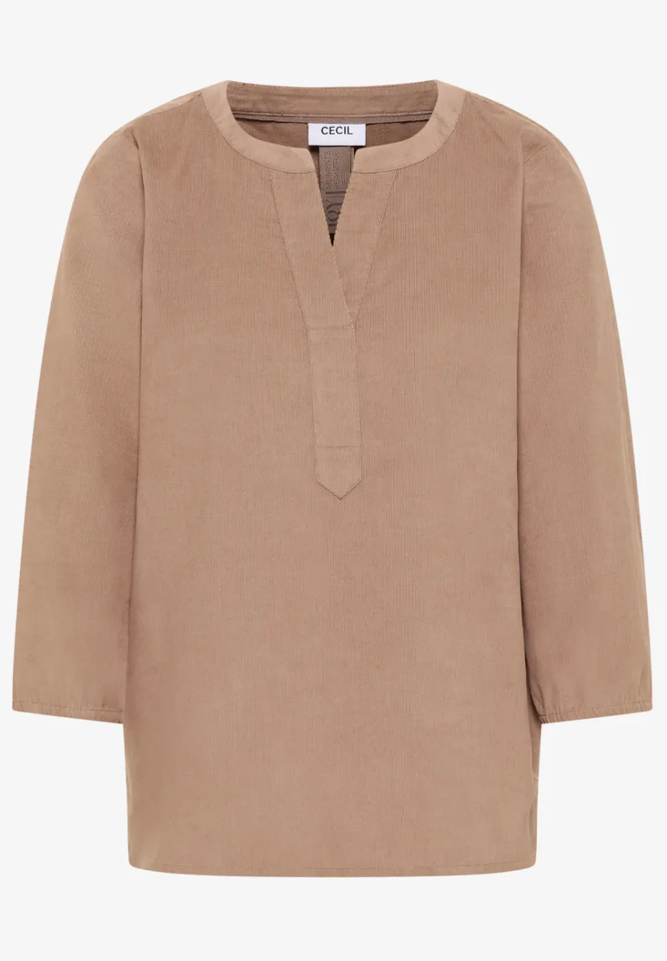 Split Neck Cordbluse