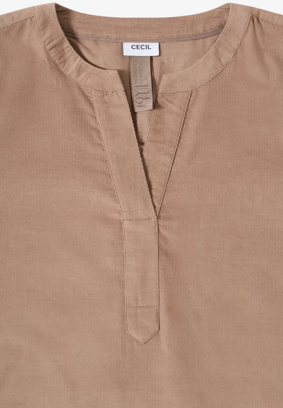 Split Neck Cordbluse