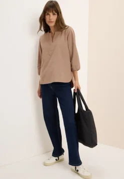Split Neck Cordbluse
