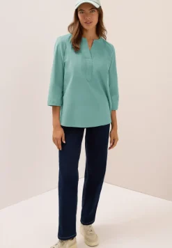 Split Neck Cordbluse