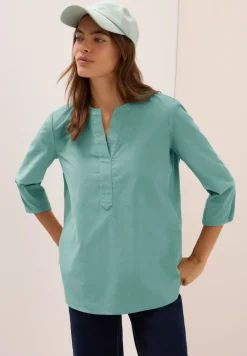 Split Neck Cordbluse