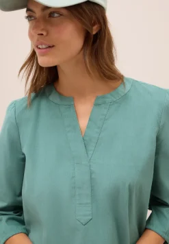 Split Neck Cordbluse
