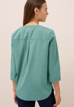 Split Neck Cordbluse