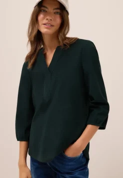 Split Neck Cordbluse