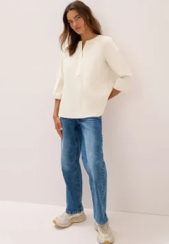 Split Neck Cordbluse