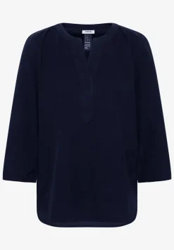 Split Neck Cordbluse