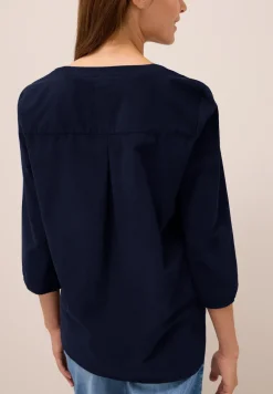 Split Neck Cordbluse