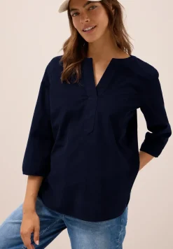 Split Neck Cordbluse