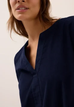Split Neck Cordbluse