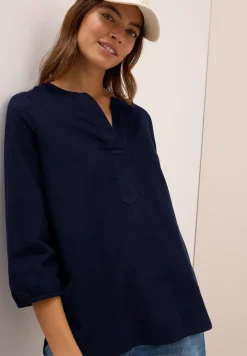 Split Neck Cordbluse