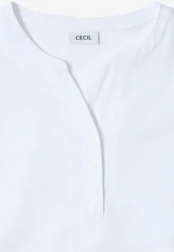 Split Neck Langarmshirt