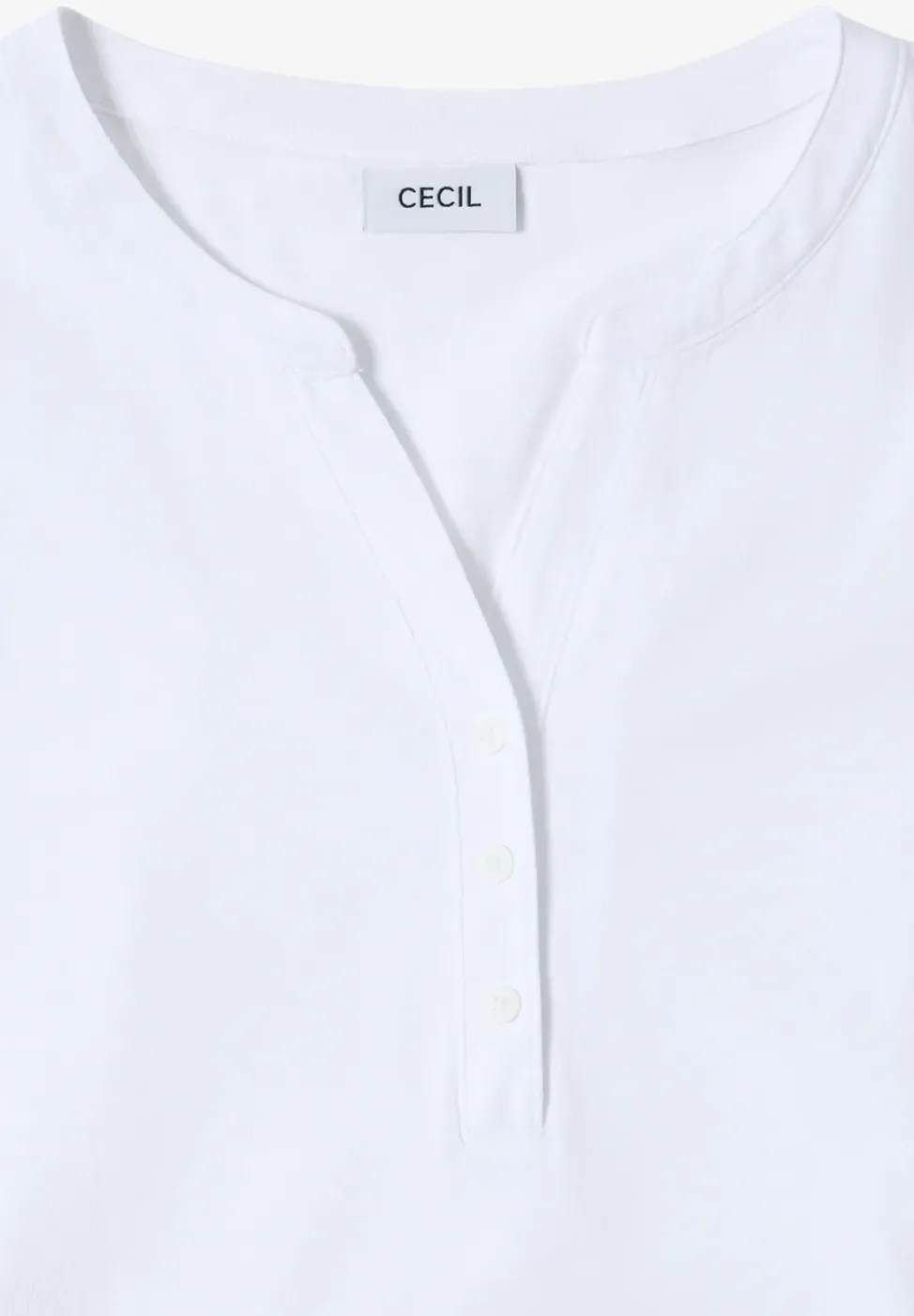 Split Neck Langarmshirt