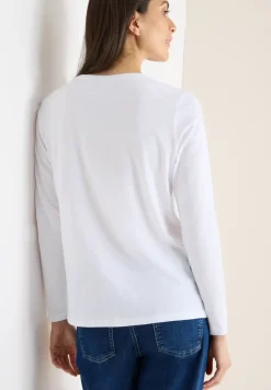 Split Neck Langarmshirt