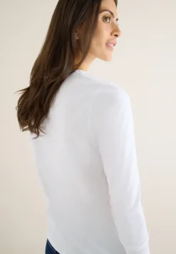 Split Neck Langarmshirt