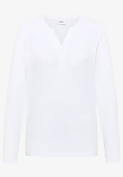 Split Neck Langarmshirt