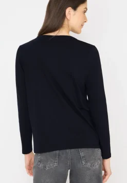 Split Neck Langarmshirt