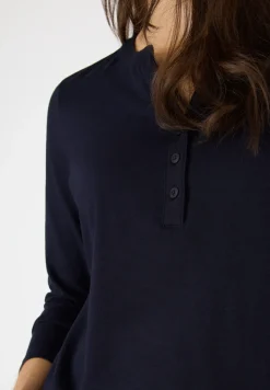 Split Neck Langarmshirt