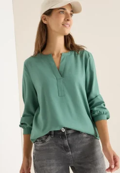 Split Neck Bluse