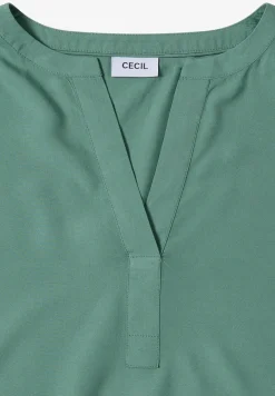 Split Neck Bluse