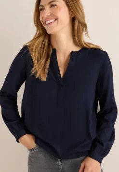 Split Neck Bluse