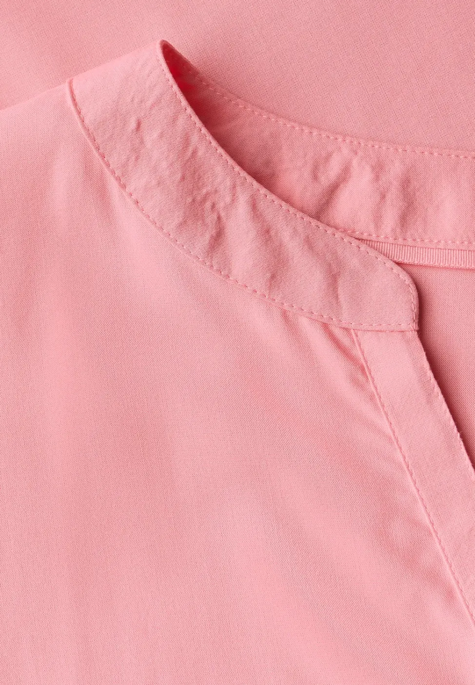 Split Neck Bluse in Unifarbe
