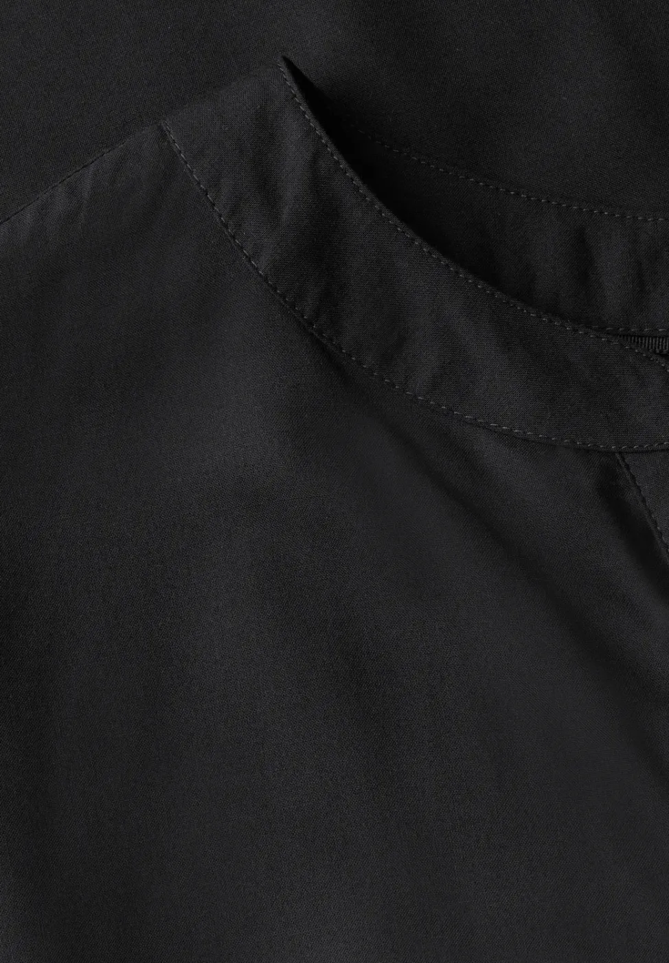 Split Neck Bluse in Unifarbe
