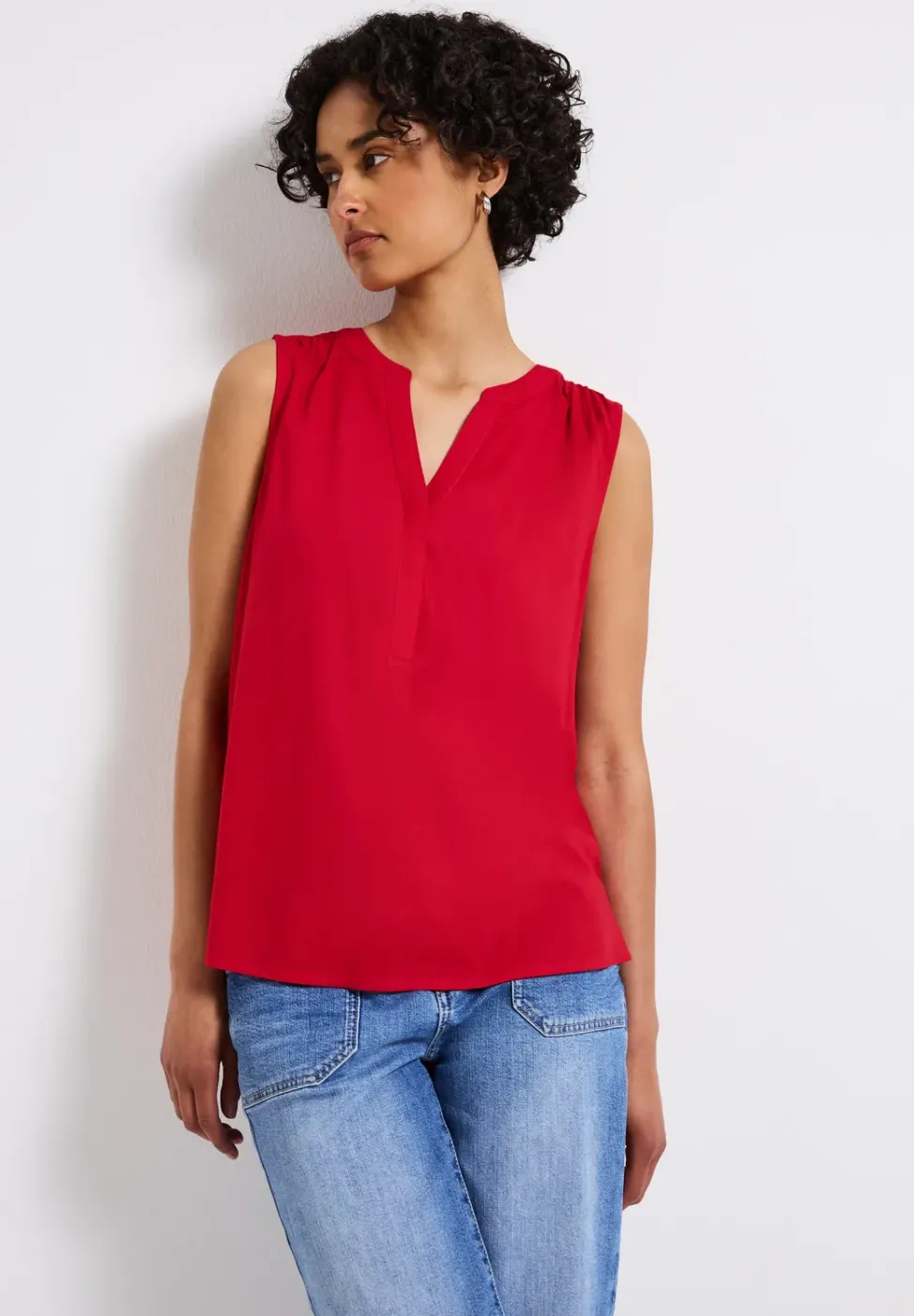 Split Neck Blusentop
