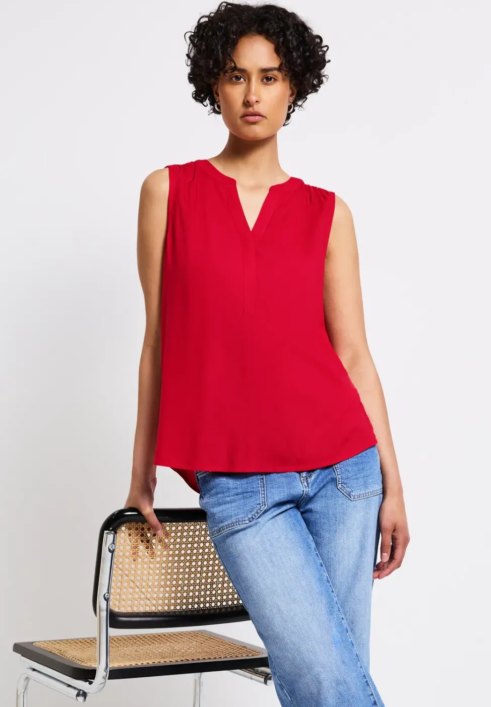 Split Neck Blusentop