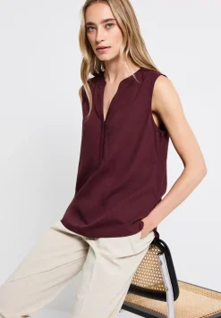 Split Neck Blusentop