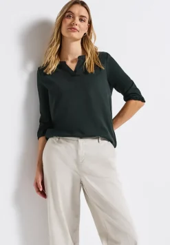 Split Neck Jersey Shirt