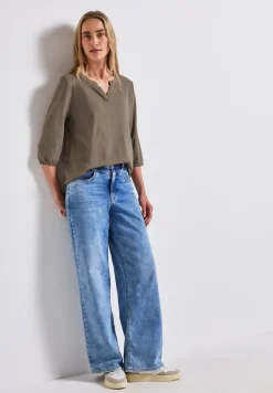 Split Neck Jersey Shirt