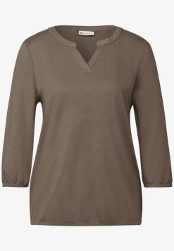 Split Neck Jersey Shirt