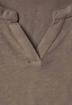 Split Neck Jersey Shirt