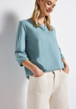 Split Neck Jersey Shirt