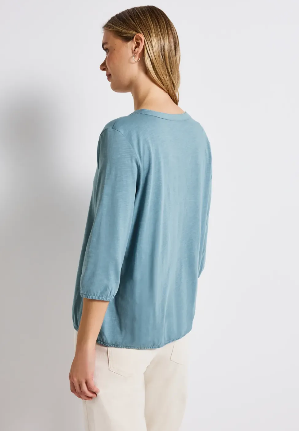 Split Neck Jersey Shirt