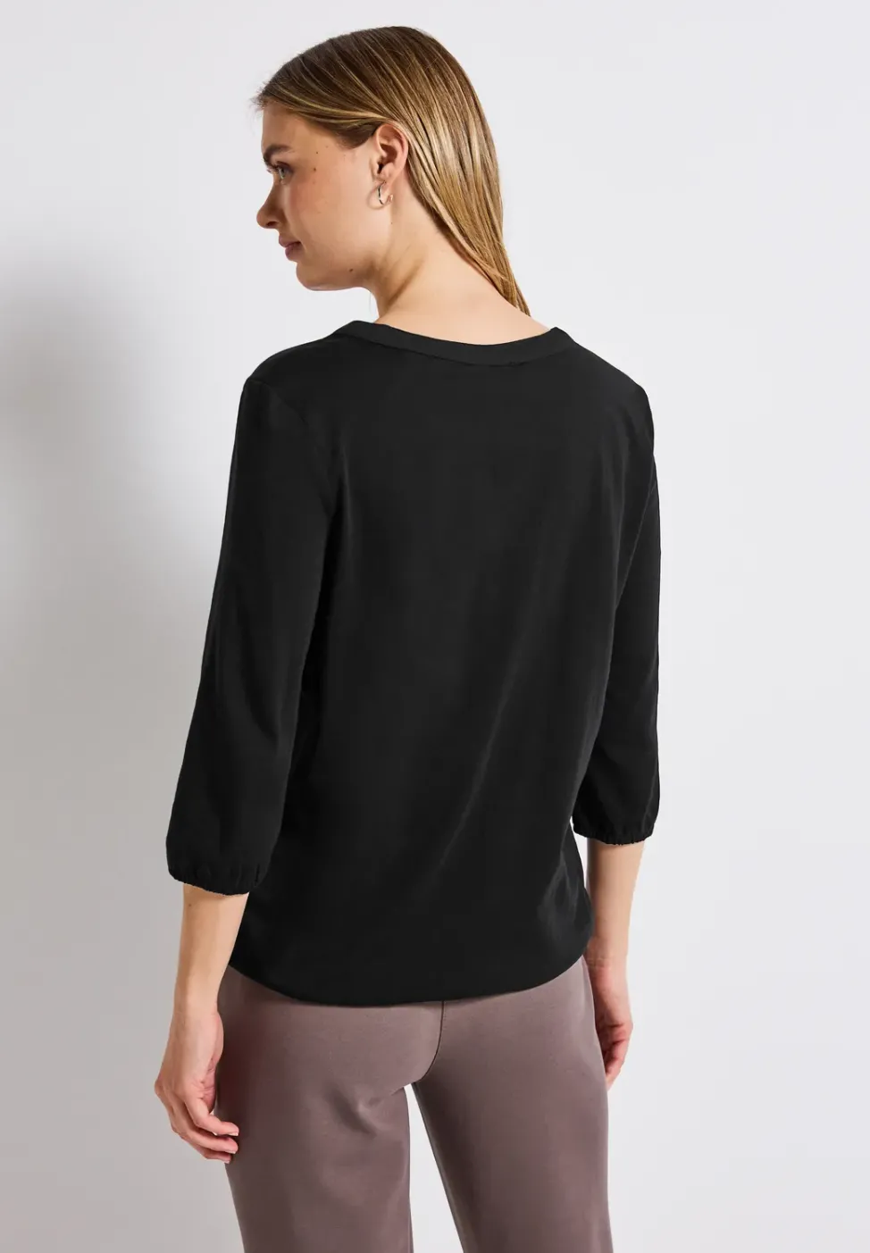Split Neck Jersey Shirt