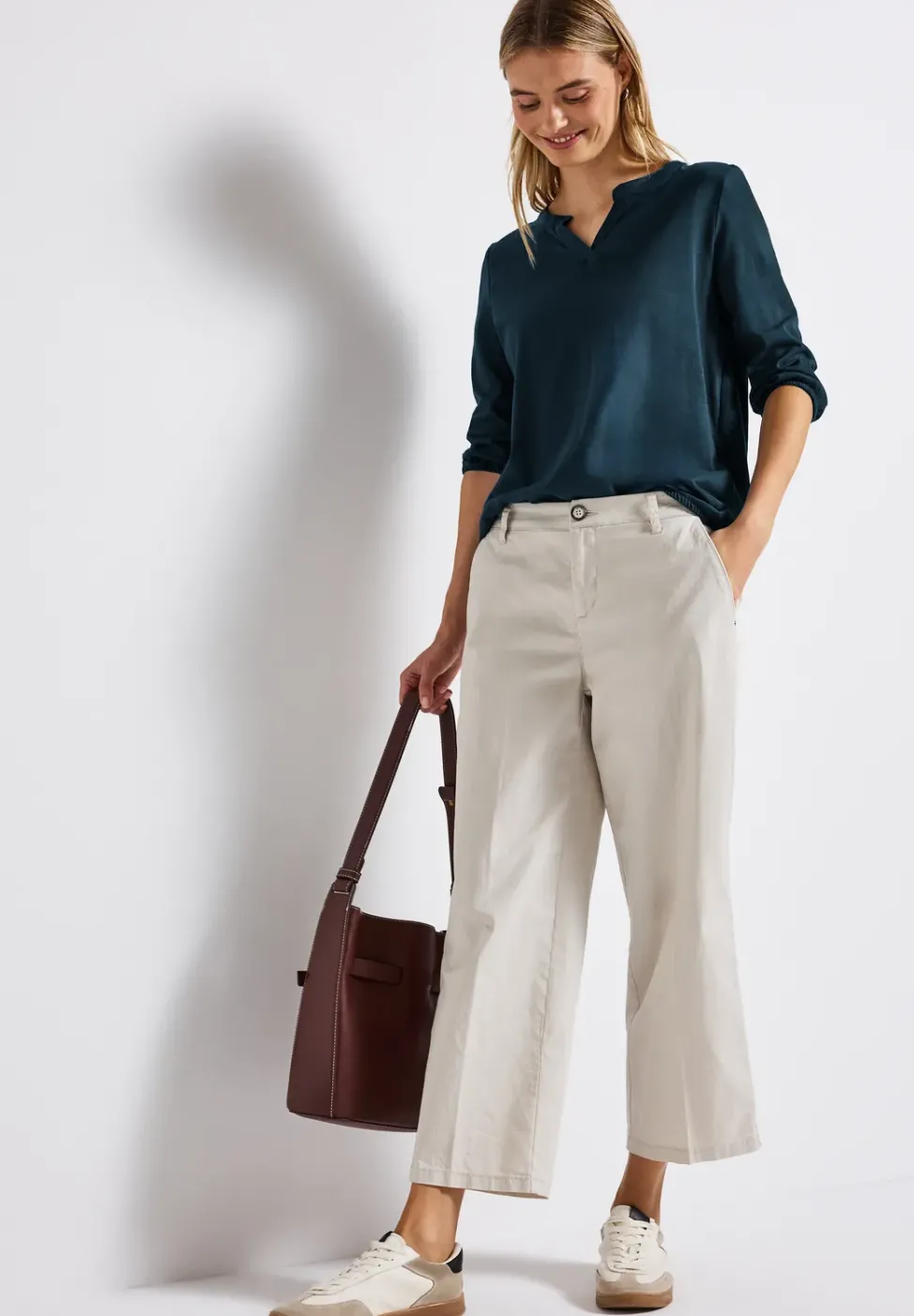 Split Neck Jersey Shirt