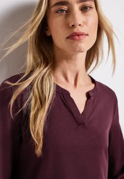 Split Neck Jersey Shirt