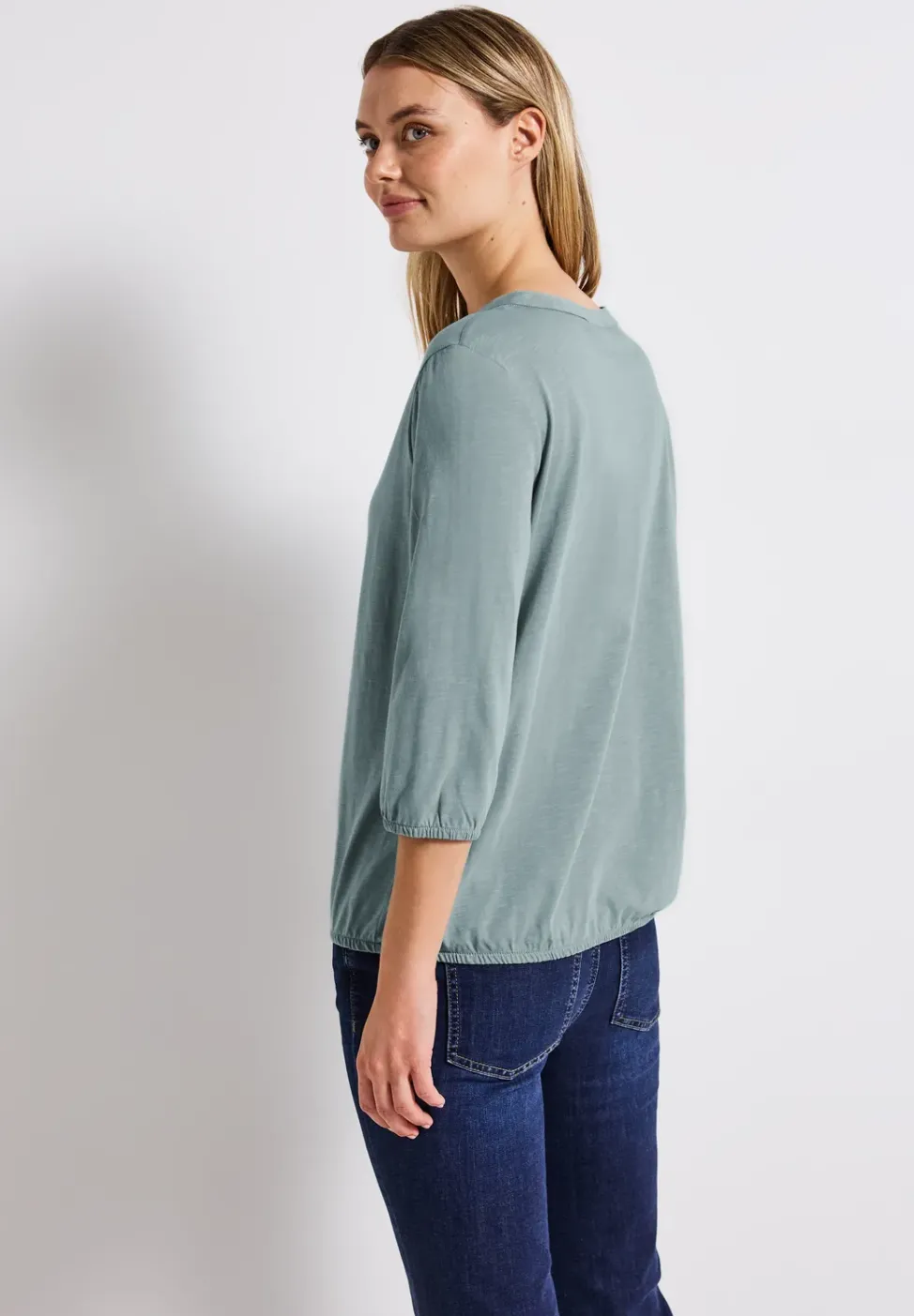 Split Neck Jersey Shirt