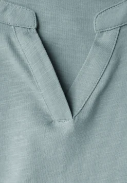Split Neck Jersey Shirt