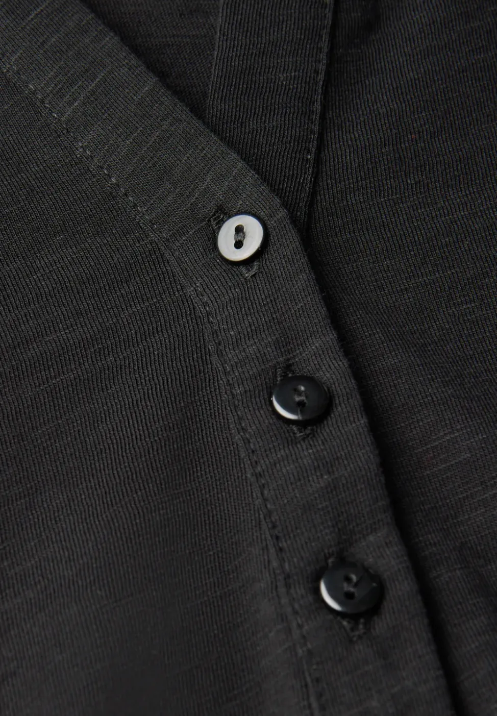 Split Neck Jersey-Shirt