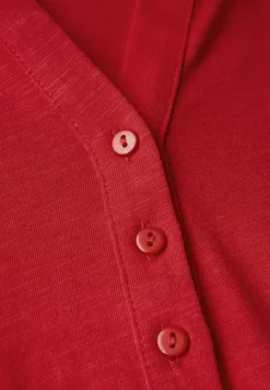 Split Neck Jersey-Shirt