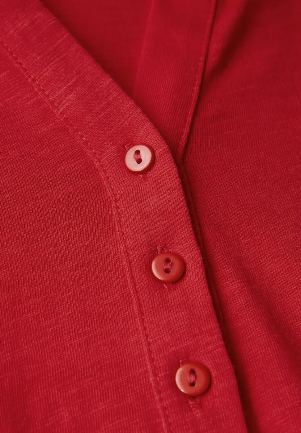 Split Neck Jersey-Shirt