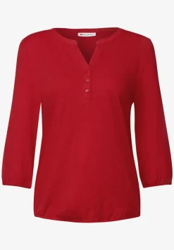 Split Neck Jersey-Shirt