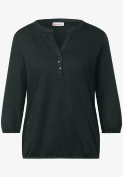 Split Neck Jersey-Shirt